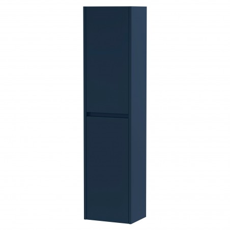 Havana 350mm Wall Hung 2 Door Tall Storage Unit - Midnight Blue