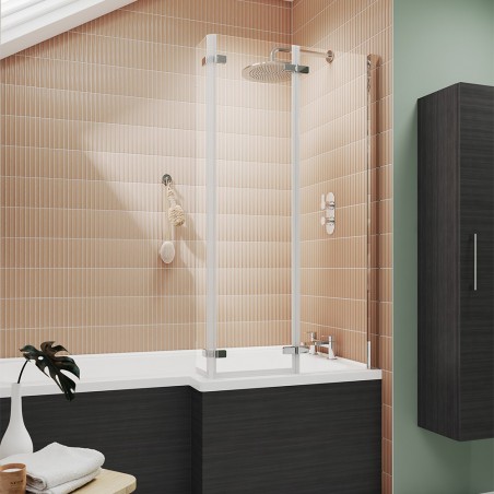 Quattro Bath Screen Double Hinged 812mm x 1400mm