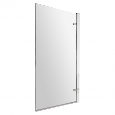 Chrome Square Hinged Bath Screen 830 x 1520mm