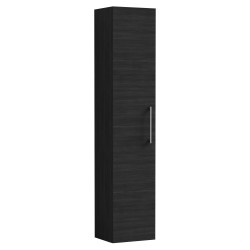 Arno 300mm Wall Hung Tall Unit - Charcoal Black Woodgrain