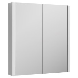 Eden 600mm 2 Door Mirror Cabinet - Satin White