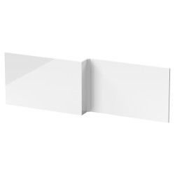 1700mm Square Shower Front Bath Panel - Gloss White