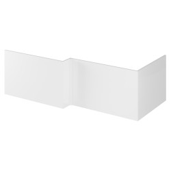 Gloss White 700mm Square Shower Bath End Panel