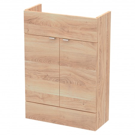 Fusion Slimline 600mm Vanity Unit - Bleached Oak