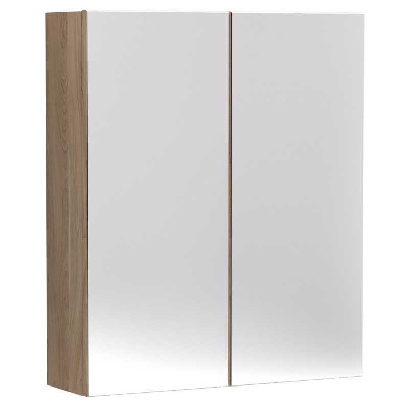 Arno 600mm (w) x 715mm (h) x 162mm (d) 2 Door Mirror Unit - Bleached Oak Arno 600mm (w) x 715mm (h) x 162mm (d) 2 Door Mirror Unit - Bleached Oak
