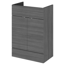 Fusion Fitted 600mm Vanity Unit - Anthracite Woodgrain