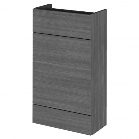 Fusion Fitted 500mm Slimline WC Unit - Anthracite Woodgrain