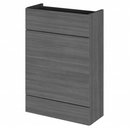 Fusion Fitted 600mm Slimline WC Unit - Anthracite Woodgrain