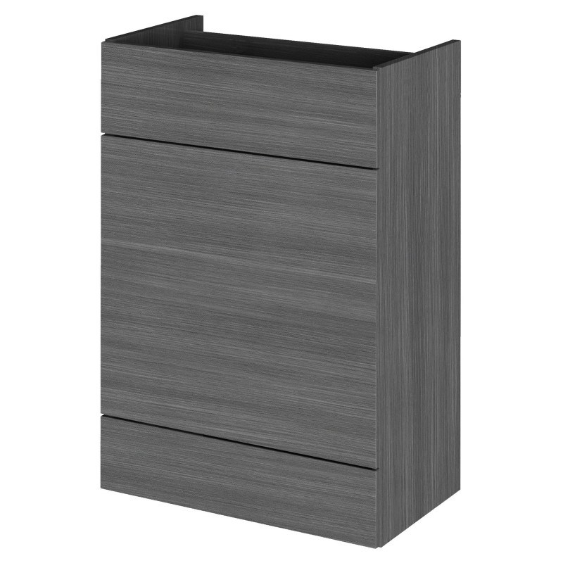 Fusion Fitted 600mm WC Unit - Anthracite Woodgrain