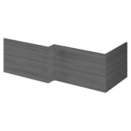 Square Shower Bath Side Panel 1700mm - Anthracite Woodgrain