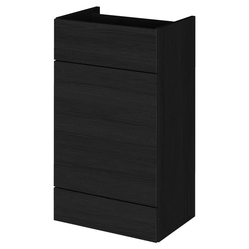 Fusion Fitted 500mm Toilet Unit - Charcoal Black