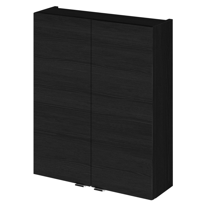 Fusion Fitted 500mm 2 Door Wall Unit - Charcoal Black