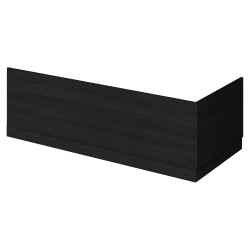 Charcoal Black Woodgrain 700mm Bath End Panel with Plinth