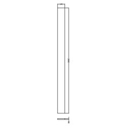 Fusion Fitted 2000mm Continuous Plinth - Charcoal Black - Technical Drawing