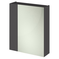 Fusion Fitted 600mm Mirror Cabinet - 75/25 - Gloss Grey