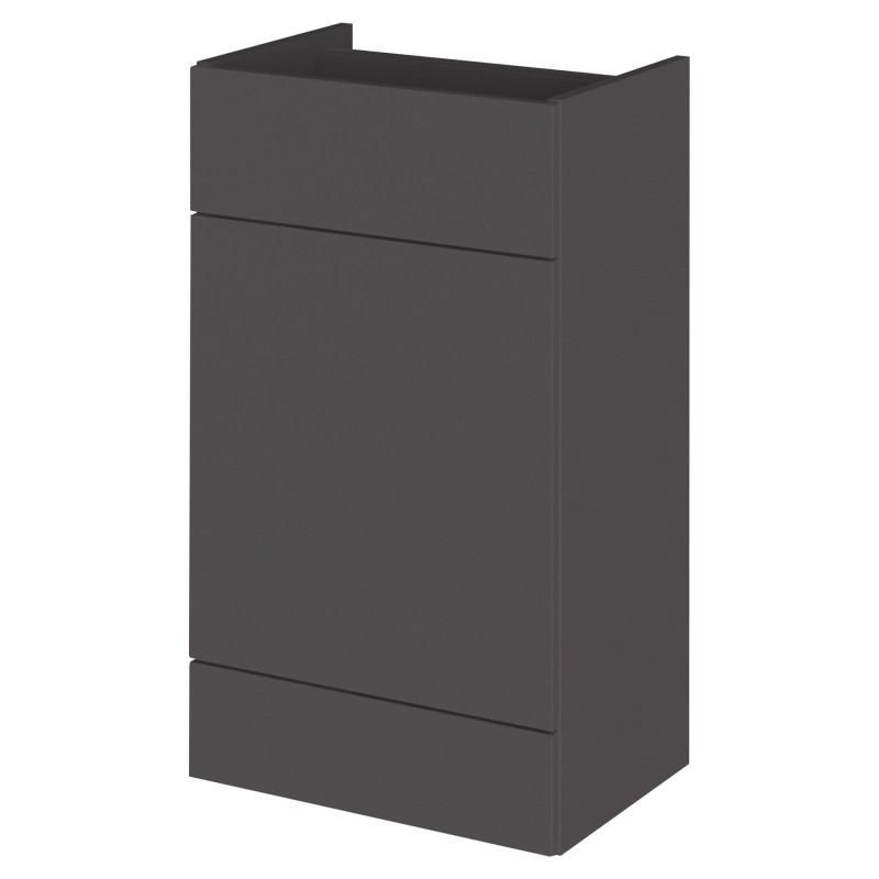 Fusion Fitted 500mm Toilet Unit - Gloss Grey