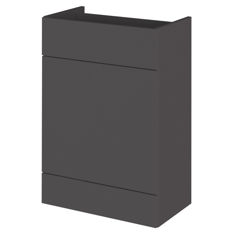 Fusion Fitted 600mm Slimline Toilet Unit - Gloss Grey