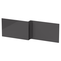 1700mm Square Shower Front Bath Panel - Gloss Grey