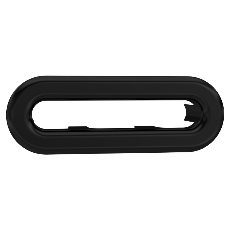 Oval Matt Black Overflow Cover