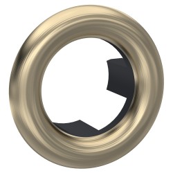 Round Brushed Brass Overflow Cover