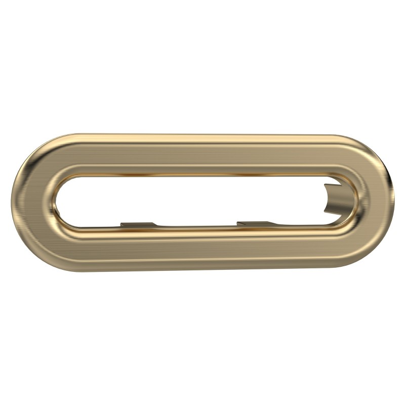 Oval Brushed Brass Overflow Cover