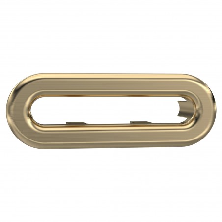 Oval Brushed Brass Overflow Cover