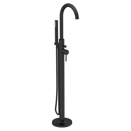 Matt Black Tec Lever Floorstanding Bath Shower Mixer