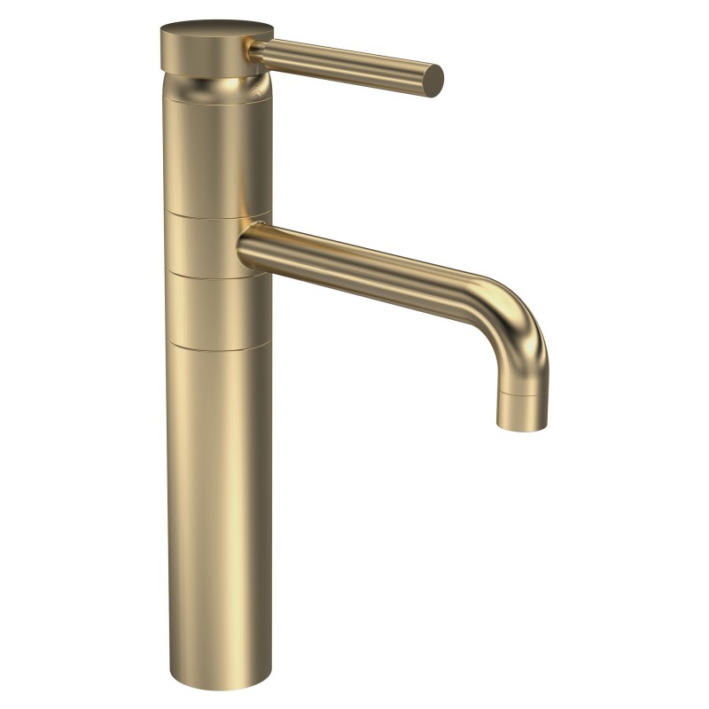 Tec Lever Brushed Brass High Rise Mixer Tec Lever Brushed Brass High Rise Mixer