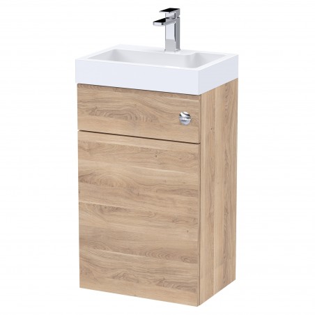 Athena 500mm Basin & WC Unit - Bleached Oak