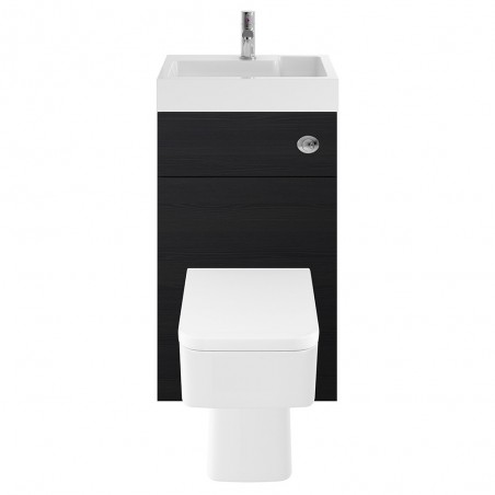 Athena 500mm Basin & WC Unit - Charcoal Black