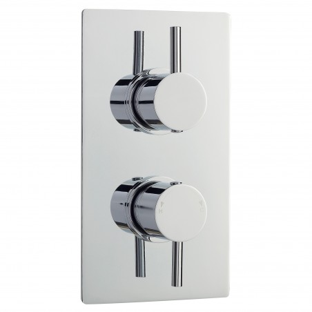 Quest Rectangular Concealed Shower Valve with Diverter Dual Handle