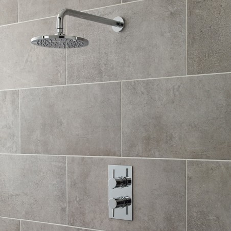 Quest Rectangular Concealed Shower Valve with Diverter Dual Handle