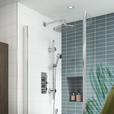 Quest Rectangular Concealed Shower Valve Triple Handle