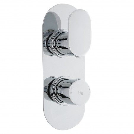 Reign Twin Concealed Thermostatic Valve Oval Plate