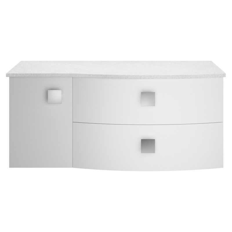 Sarenna 1000mm Right Hand Cabinet With Marble Top - Moon White Sarenna 1000mm Right Hand Cabinet With Marble Top - Moon White