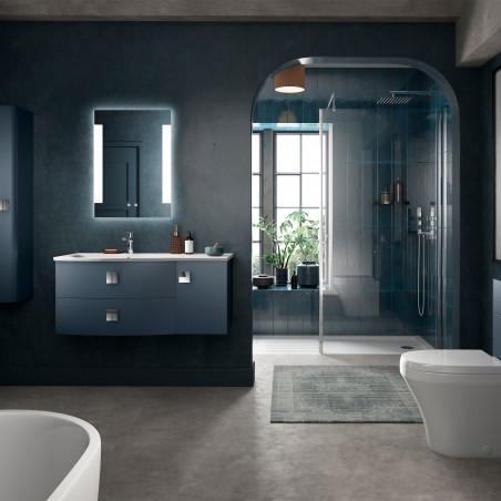 Sarenna 1000mm Cabinet & Basin - Left Hand - Mineral Blue