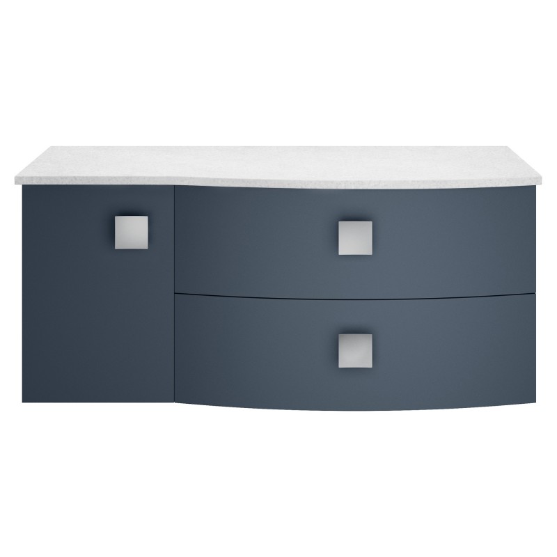Sarenna 1000mm Right Hand Cabinet With Marble Top - Mineral Blue Sarenna 1000mm Right Hand Cabinet With Marble Top - Mineral Blue