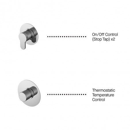 Arvan 2 Outlet Arvan Double Bundle With Stop Taps - Chrome