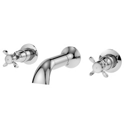 Selby Crosshead 3 Tap Hole Wall Mounted Bath Filler