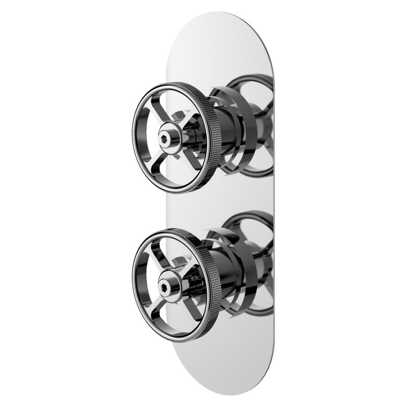 Revolution Chrome Twin Concealed Thermostatic Shower Valve Revolution Chrome Twin Concealed Thermostatic Shower Valve