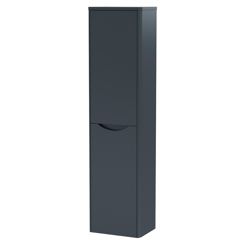 Lunar 356mm Wall Hung 2 Door Tall Unit - Soft Black Lunar 356mm Wall Hung 2 Door Tall Unit - Soft Black
