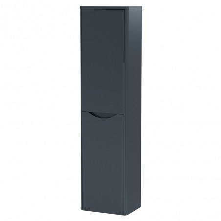 Lunar 356mm Wall Hung 2 Door Tall Unit - Soft Black