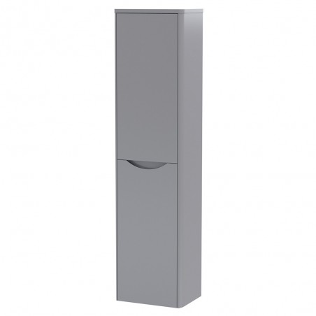 Lunar 356mm Wall Hung 2 Door Tall Unit - Satin Grey