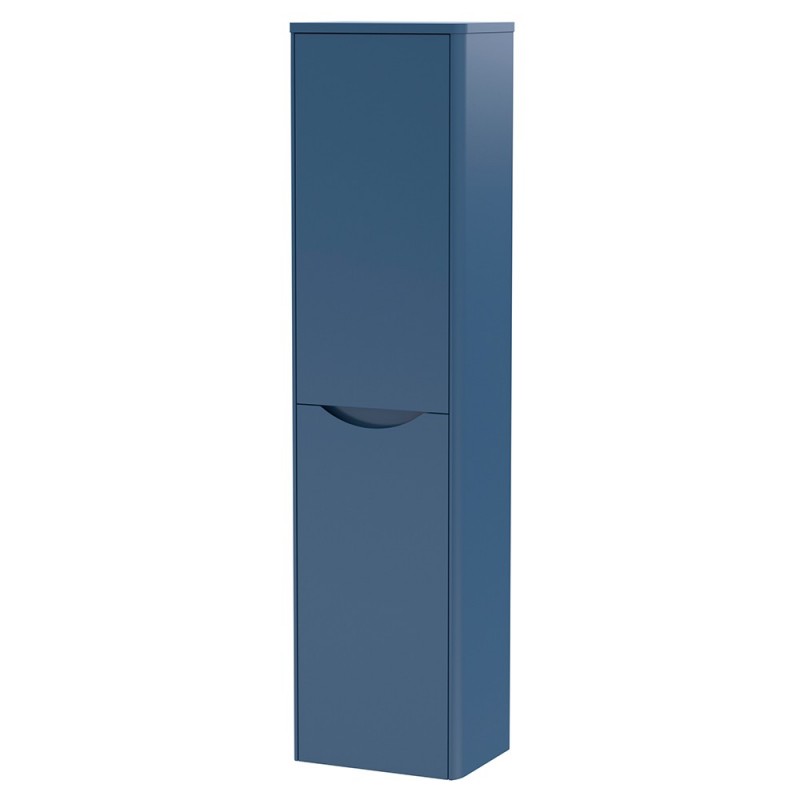Lunar 356mm Wall Hung 2 Door Tall Unit - Satin Blue Lunar 356mm Wall Hung 2 Door Tall Unit - Satin Blue