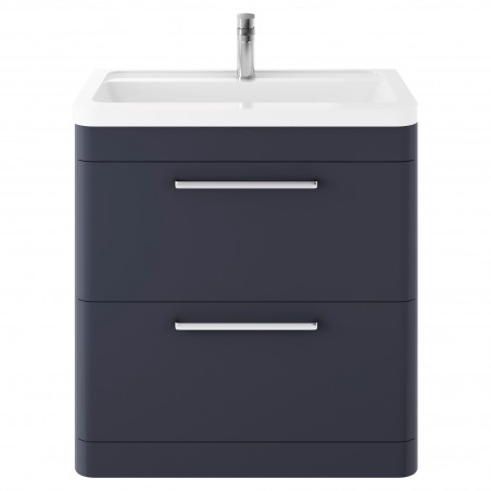 Solar 800mm Freestanding Cabinet & Ceramic Basin - Indigo Blue