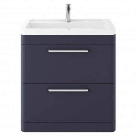 Solar 800mm Freestanding Cabinet & Ceramic Basin - Indigo Blue