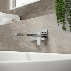 Sottile Chrome Wall Mounted Single Lever Basin Mixer Tap
