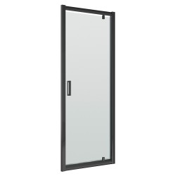 Matt Black Rene Pivot Shower Door 760mm