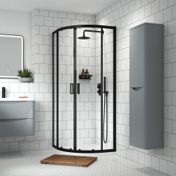 Matt Black Rene Quadrant Shower Enclosure 900x900mm