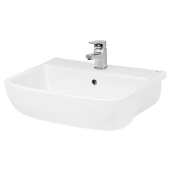 Rectangular Semi-Recessed 520mm Basin with 1 Tap Hole